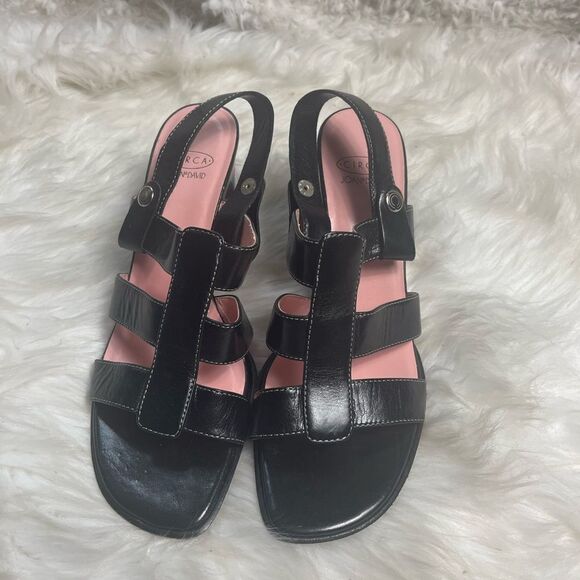 Circa Joan & David leather strappy sling back sandals SZ8M - Picture 1 of 10
